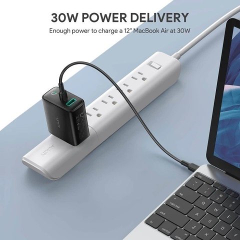 PA-D1 ładowarka sieciowa 2xUSB Power Delivery (1xUSB A+1xUSB C) 5.4A 30W Dynamic Detect AUKEY