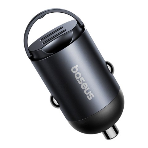 Ładowarka samochodowa 2xUSB-C 30W - czarna BASEUS