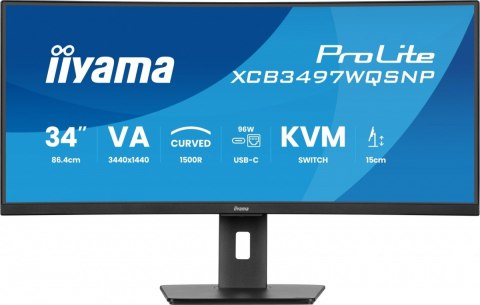Monitor 34 cale XCB3497WQSNP-B1 + Norton Small Business card 250G PL