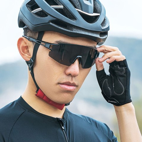 Rękawiczki rowerowe bez palców rozmiar XL - szare WOZINSKY