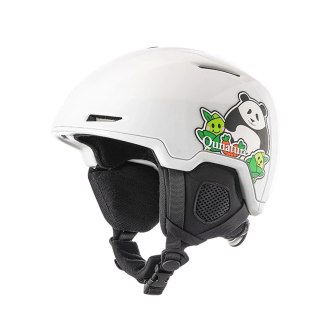 Kask narciarski snowboardowy z nausznikami dla dzieci rozmiar M - biały panda ROCKBROS