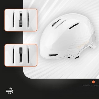 Kask narciarski snowboardowy z nausznikami rozmiar M - biały ROCKBROS