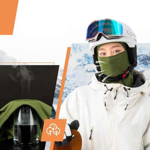 Kominiarka narciarska balaklava na rower motocykl rozmiar M - zielona