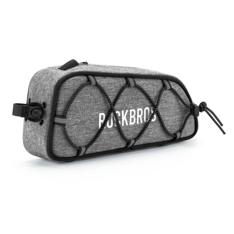 Torba rowerowa na górną rurę ramy wodoodporna 0.7L - szara ROCKBROS