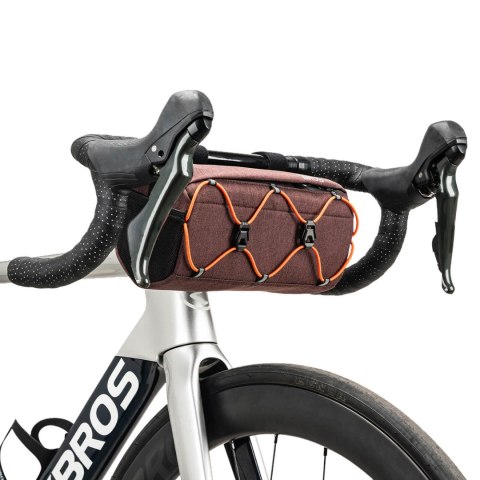 Torba rowerowa na kierownicę z paskiem 2.2L - brązowa ROCKBROS