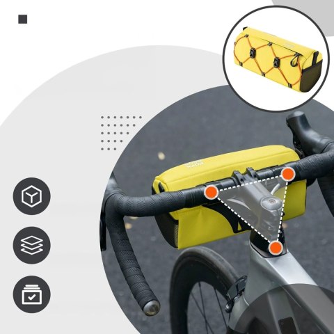 Torba rowerowa na kierownicę z paskiem 2.2L - żółta ROCKBROS