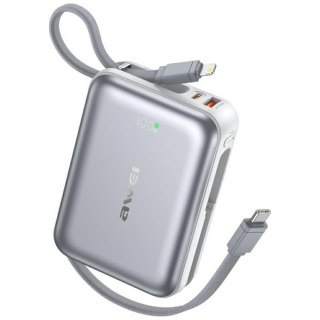 Powerbank C03 20000mAh 45W USB-A/USB-C + kable Lightning USB-C - srebrny