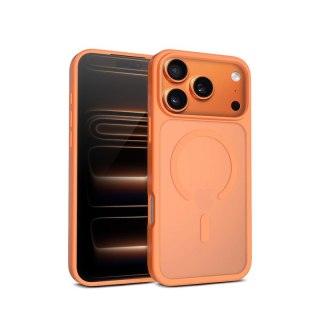Etui Hybrid Matte Magnetic Etui MagSafe iPhone 17 Pro Max Pomarańczowe