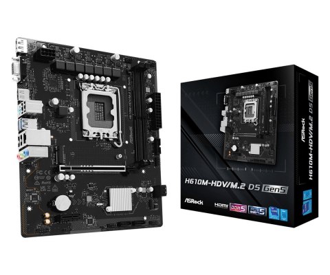 Płyta główna H610M-HDV/M.2 D5 GEN5 s1700 2DDR5 DP/HDMI mATX