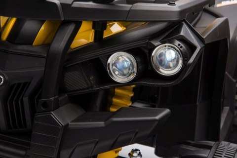 Quad Na Akumulator Z Oparciem QLS-3288 ŚwIatła LED MP3 Żółty LEAN CARS