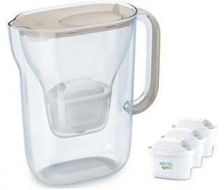 Dzbanek filtrujący Style Essential 2.4l + 3 wkłady, piaskowy