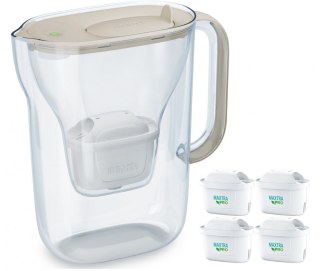 Dzbanek filtrujący Style Essential 2.4l + 4 wkłady, piaskowy