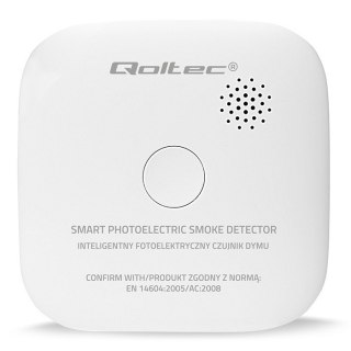 Bezprzewodowy czujnik dymu z baterią | alarm 85dB | LED