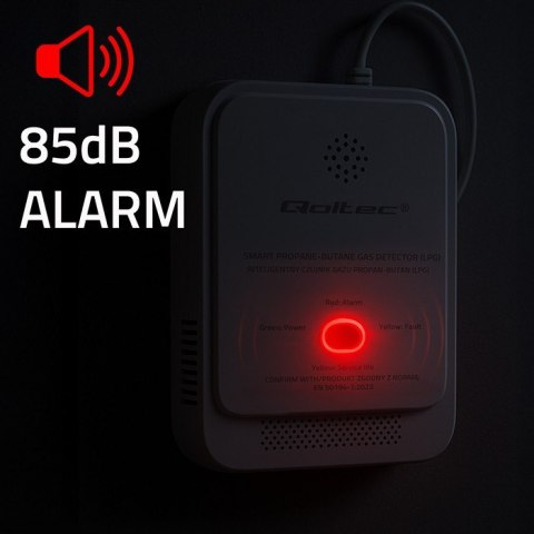 Czujnik wycieku gazu Propan-Butan | detektor LPG | alarm 85dB | LED