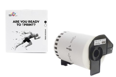 Etykiety TBEB-DK22243 Brother Czarny na Białym 102x30.48mm TB Print