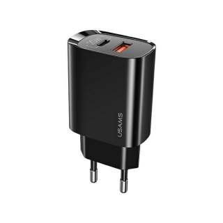 Ładowarka sieciowa 1xUSB-C+1xUSB T35 20W PD3.0 QC3.0 Fast charging USAMS