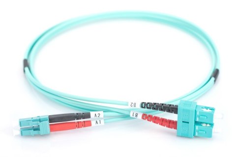 Patchcord światłowodowy FO LC-SC MM 50/125 OM3 duplex LSOH 3m Digitus