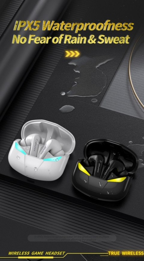 Słuchawki Bluetooth 5.0 T35 TWS + Stacja dokująca -Dla Graczy- czarne AWEI
