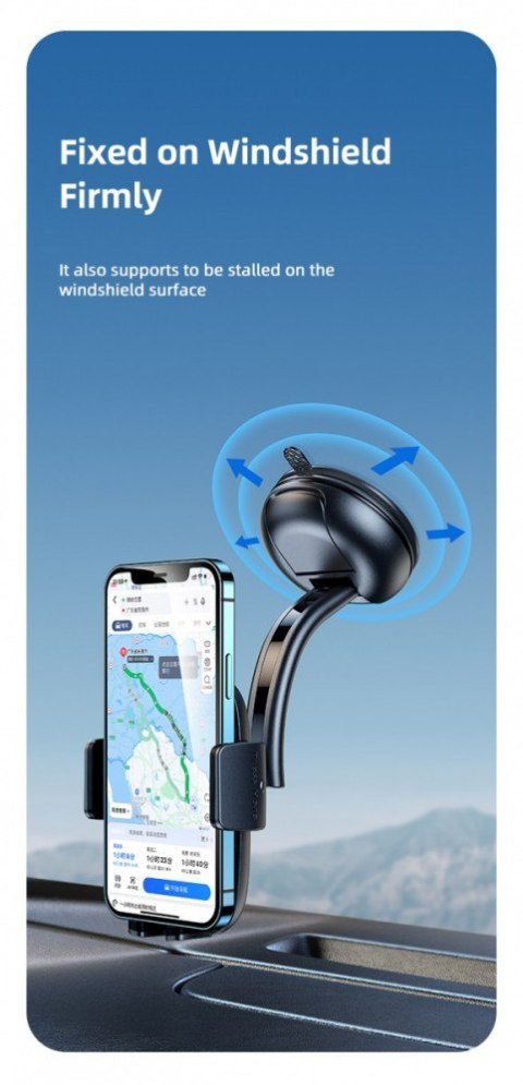 Uchwyt na kokpit lub do szyby US-ZJ063 Czarny USAMS