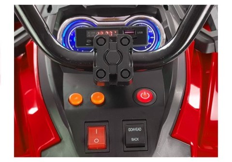 Quad na Akumulator BDM0906 Pompowane Koła Światła LED MP3 Czerwony LEAN CARS
