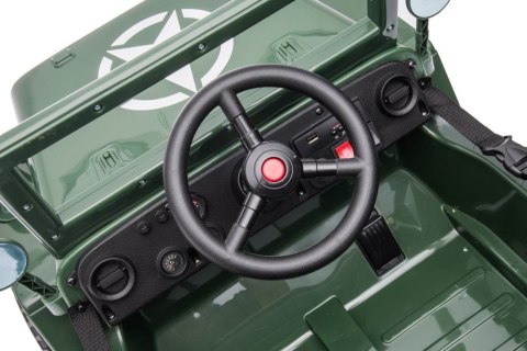 Auto Na Akumulator JH-103 Wojskowa Zieleń 4x4 LEAN CARS