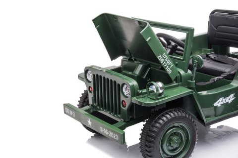 Auto Na Akumulator JH-103 Wojskowa Zieleń 4x4 LEAN CARS