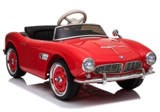 Auto na Akumulator BMW Retro Dla Dzieci Pilot LED MP3 Czerwone Lakierowane LEAN CARS