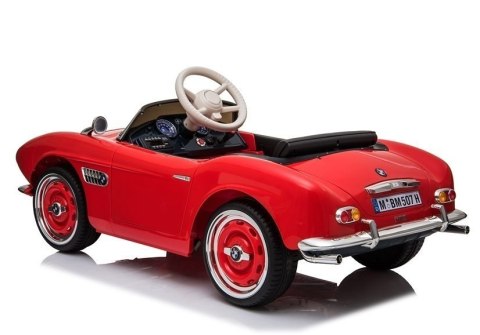 Auto na Akumulator BMW Retro Dla Dzieci Pilot LED MP3 Czerwone Lakierowane LEAN CARS
