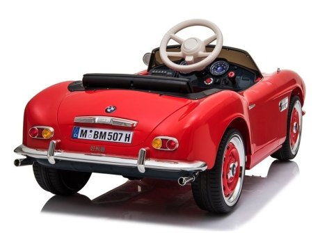 Auto na Akumulator BMW Retro Dla Dzieci Pilot LED MP3 Czerwone Lakierowane LEAN CARS