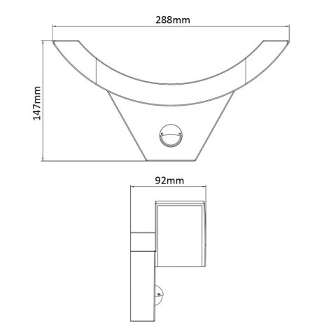 Lampa LED z czujnikiem ruchu MCE290 B