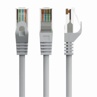 Kabel sieciowy Patch cord Kat.6 UTP 15m szary
