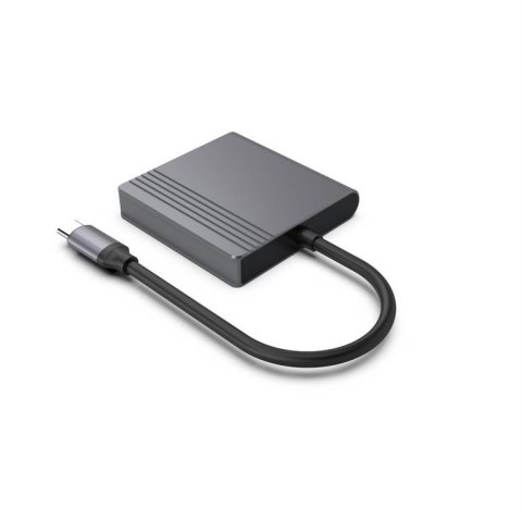 Adapter USB-C do HDMI + DP, 4K 60Hz, czarny