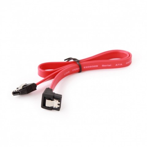 Kabel do dysków SATA DATA III (6GB/S) 30cm metalowe zatrzaski kątowy