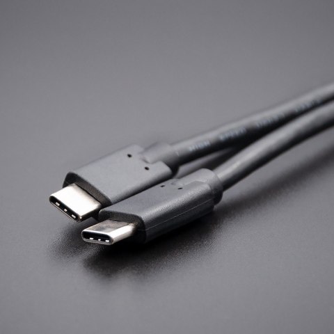 Kabel USB 3.1 typ C męski | USB 3.1 typ C męski | 3m | Czarny Qoltec