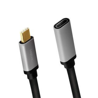 Kabel USB-C M/F,4K/60Hz aluminiowy 0.5m LogiLink