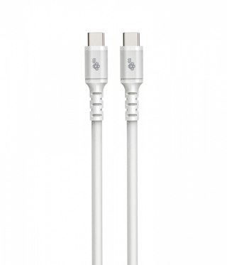Kabel USB C - USB C 1 m. silikonowy biały TB