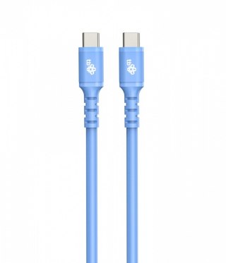 Kabel USB C - USB C 1m silikonowy niebieski TB