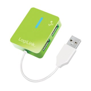 HUB USB 2.0 4-portowy Smile - zielony