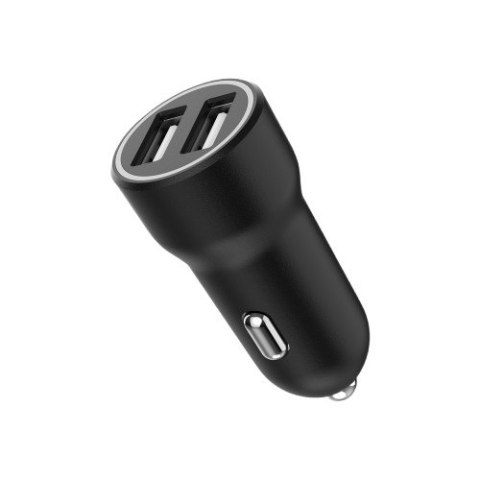 Ładowarka samochodowa USB 2-portowa, 3.1 A, czarna