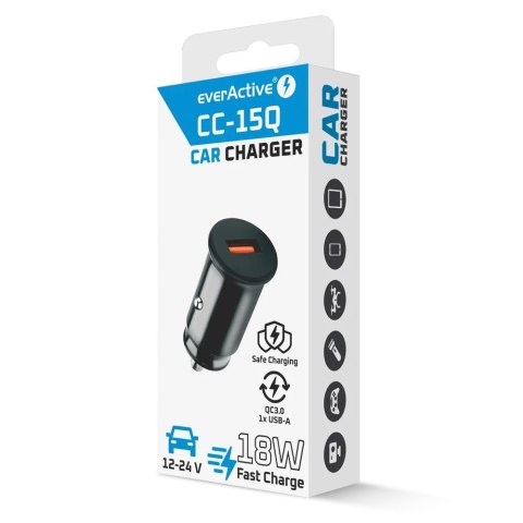Ładowarka samochodowa CC-15Q QC3.0 18W 1XUSB