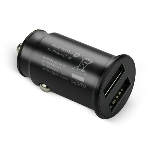 Ładowarka samochodowa CC-25 2XUSB 12W