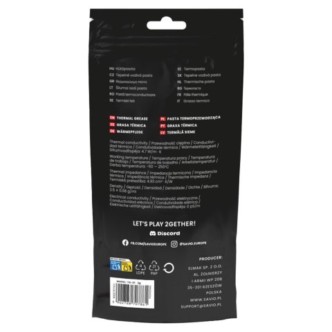 Pasta termoprzewodząca GLACIER TG-01 4.7W/m-K, 2g