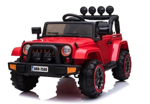 Auto Na Akumulator Jeep BRD-7588 Światła LED MP3 Pilot Czerwony 4x4 LEAN CARS