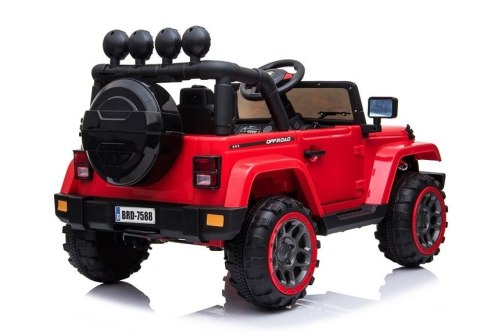Auto Na Akumulator Jeep BRD-7588 Światła LED MP3 Pilot Czerwony 4x4 LEAN CARS