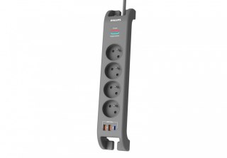 Listwa antyprzepięciowa 2m, 4 gniazda, 1xUSB-C, 2xUSB-A,PD 20W / QC 18W, 2400 J ochrony przeciwprzepięciowej