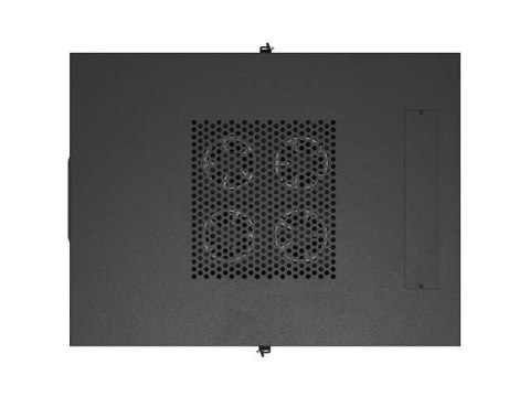 Szafa instalacyjna rack stojąca 19" 24U 600x800 czarna drzwi perforowane LCD ( Flat pack) V2