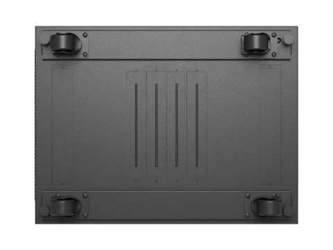 Szafa instalacyjna rack stojąca 19" 24U 600x800 czarna drzwi perforowane LCD ( Flat pack) V2