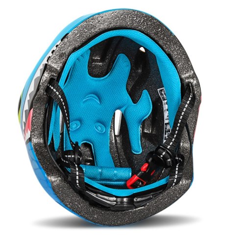 Kask rowerowy dziecięcy lekki 50-54 cm - niebieski smok WOZINSKY
