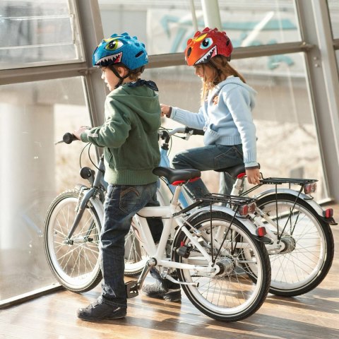 Kask rowerowy dziecięcy lekki 50-54 cm - niebieski smok WOZINSKY