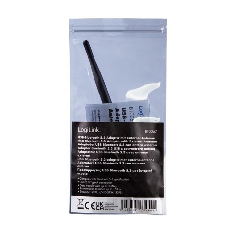 Adapter Bluetooth 5.3, USB-A,3Mbit, zasięg 150m